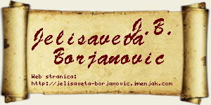 Jelisaveta Borjanović vizit kartica